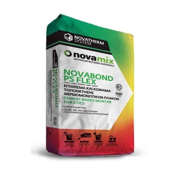 Novamix Novabond PS Flex κόλλα θερμοπρόσοψης λευκή 25kg