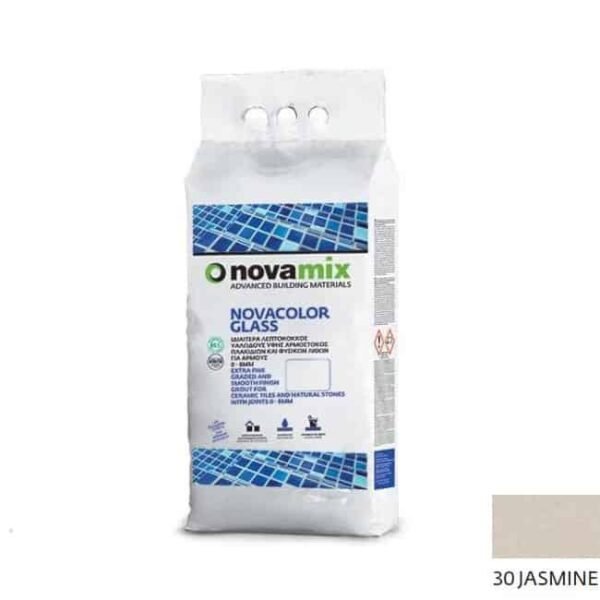 Novamix Novacolor Glass αρμόστοκος πλακιδίων 0-8mm 5kg 30 Jasmine