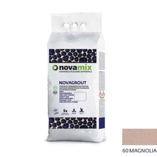 Novamix Novagrout F αρμόστοκος πλακιδίων 1-10mm 5kg 60 Magnolia