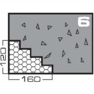 Κορνίζα πολυστερίνης μπετού 16X12 σχέδιο νο6 OEM