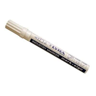 Μαρκαδόρος ανεξίτηλος λευκός Lyra 2-4mm L4040001